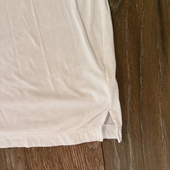 James Perse men's white preppy 100% cotton, short sleeve polo shirt size 3/L - Picture 3 of 10